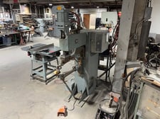 100 KVA Lors #1100-AP, press type spot welder, 36" throat, 4" stroke, 3" arm diameter, 1989
