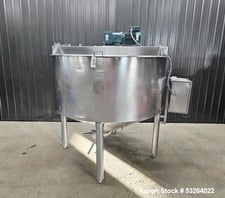 500 gallon Chester Jensen #X70N50, Jacketed Kettle, Stainless, Scrape Agitation, VSD, Food Grade, 4' '