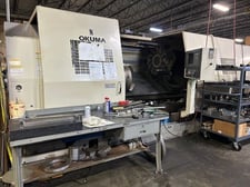 Okuma #LB-45II, long bed 2-Axis CNC lathe, 21.7" swing x 118" centers, 4-jaw 24" chuck, 1998