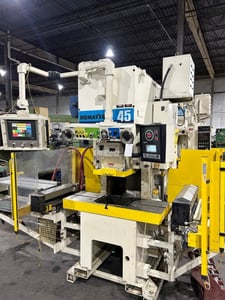 49.5 Ton, Komatsu #OBS45S-VS-3, gap frame press, 3.94" stroke, 9.84" Shut Height, 2.36" adj., 50-100 SPM