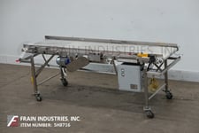 22-3/4" wide x 8' long, Best Industrial, Stainless Steel Belt Conveyor, 34" infeed height, variable speed