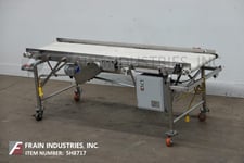 22-3/4" wide x 8' long, Best Industrial, Stainless Steel Belt Conveyor, 34" infeed height, variable speed