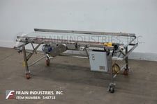 22-3/4" wide x 8' long, Best Industrial, Stainless Steel Belt Conveyor, 34" infeed height, variable speed