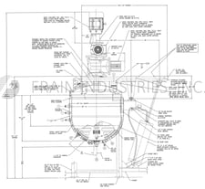 400 gallon Lee #400D12T, Triple Motion Kettle, 316 Stainless Steel jacketed, 58" diameter x 53-1/2", tilt