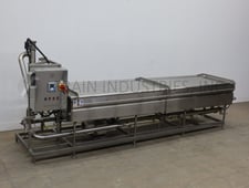 Sani-Matic #TW-15-10, COP, 304 Stainless Steel, 29-1/2" x 182" x 24-3/4" trough, 25 hp recirc pump, electric