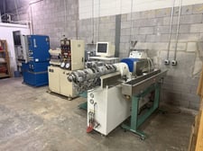 .98" Haake (ThermoFisher, Thermo Electron) #PTW25/36, twin screw extruder, 36.1 ratio, stand