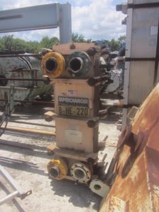 173 sq.ft., Superchanger, UX-296-HP45, finished product heat exchanger, 100 psi, 44 plates, 225&deg;F, 1998