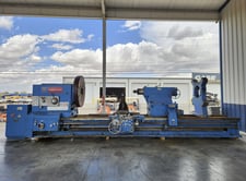 74.8" x 172" Precion #CW61190L, engine lathe, 5" bore, inch/metric, tailstock, 480 V., 3-phase