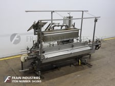Can filler, Solbern #LCB, Stainless Steel w/ sanitary piping, Waukehaw 130 PD pump