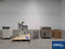 Buchi #B-290, Spray Dryer with B-295 Inert Loop, glass chamber, cyclone, and dust filter housing, with nozzle