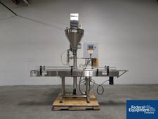 Image Bottle Filler, Stainless Steel, clutch brake design, Stainless Steel hopper, set up for liquid fills