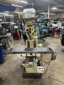 Microcut #1050, vertical knee mill, 50" x 10" table, 208 V., 3 HP, R8 taper, digital read out