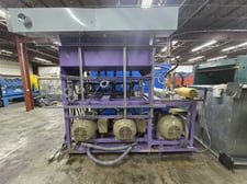 75 HP, Hydraulic Power Unit, 3 GE Nema motors, 5 HP Baldor recirc pump, shell & tube heat exchanger, 150 psi