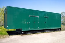 1500 KW Cummins #QSK50-G4, standby diesel generator, sound attenuated enclosure, 277/480 Volts, 296 hours