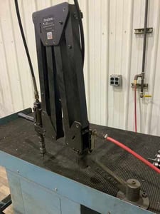 Flex Arm #S-36, pneumatic tapping arm, 14"-51" reach, 400 RPM, 90 psi, 28 cfm, tap & drill head included