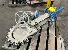 16" Orbinox #22-3636RI, manual 316 Stainless Steel knife gate valve, new spare