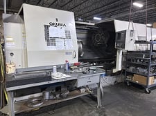 Okuma #LB-45II, 33.8" swing, 24" chuck, 3-jaw, 10" bore, 78.7"lgth, A2-11, OSP-7000, 24-2800 RPM, 50 HP, chip