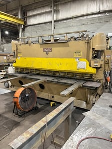 3/8" 12' Pacific #375R12, Hydraulic Power Squaring Shear, 12' 3" between housing, 36" Back Gauge, 1" x 0' x