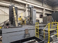 6" Lucas #642BFT Horizontal Boring Mill, #30 ASA nose, 36" stroke, 10-1000 RPM, w/ 4 axis rotary table, floor