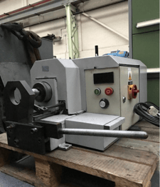 2" Evantech #DBF50, 1/8"-2" OD, manual vise, vari-speed w/digital display, tooling