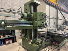 4" Tos #W100A, manual horizontal boring mill, 49.2" x49.2" table, ISO 50, 15 HP, 1997