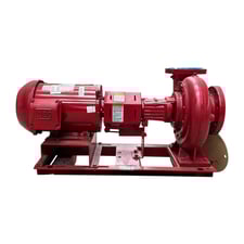 150 GPM, Bell & Gossett #E-1510, Centrifugal Pump, 5 HP, 1200 RPM, 175 PSI, 10" diameter, 5" in, 4" out (2