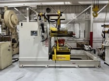 15000 lb. Coe Press Equipment, reel & straightener combo, 18" W stock, 72" OD