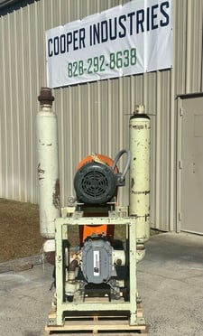 Gardner Denver #GGDAADA, blower package, in/out silencers, 4k RPM, carbon steel, w/ 20 HP Baldor motor