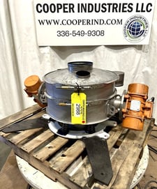 24" SWECO #LP24S64WC, low profile screener, 5" H decks, 6" diameter out, 8" diameter in, 4" diameter dust