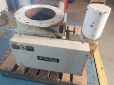 12" Buhler, rotary airlock, w/ dr, 22-1/2" flange to flange, 19-1/4" outside dimension flange, Baldor 1 HP