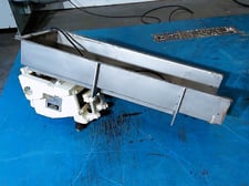 Eriez #HS42, vibratory pan feeder, 10" x 30" x 4", 115 V., Stainless Steel tray