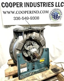 Gardner Denver #IBS10B1A30ICB4500, single stage blower, 1-7/8" shaft, 8" in/out flange, 3" in/out