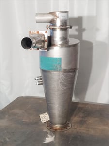 13" Salina Butler, Stainless Cyclone, 3" diameter Inlet Adapter, 6" I.D. Bottom Outlet w/9" diameter Flange