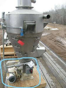 10" Semco, Rotary Valve w/Drive, carbon steel, adjustable tip rotor, 11" long Inlet