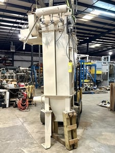 Buhler, Vertical Dust Collector, carbon steel, 5" O.D. Inlet, 5.5" x 6.75" Outlet w/7.5" x 9" Flange, 1.5 HP