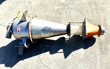 17" MAC #FT-17, Stainless Steel Cyclone, 11.75" straight side, 32" Cone height, 70" overall height, 3.5" O.D.