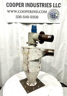 14" Cyclone w/Level Probe, carbon steel, 14" diameter x 39" tall, 4" Air/Material Inlet, 4" Air Outlet, 4.5"