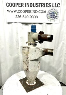 14" Cyclone w/Level Probe, carbon steel, 14" diameter x 39" tall, 4" Air/Material Inlet, 4" Air Outlet, 4.5"