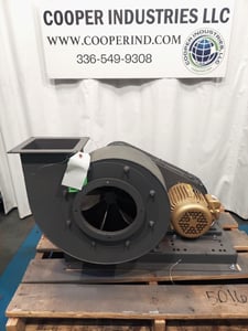 1500 cfm @ 2" S.P., New York Blower, Compact GI Fan, Size 126, Arr-9X, 7.75" Inlet, 5.5" x 6.75" Outlet, 70 F