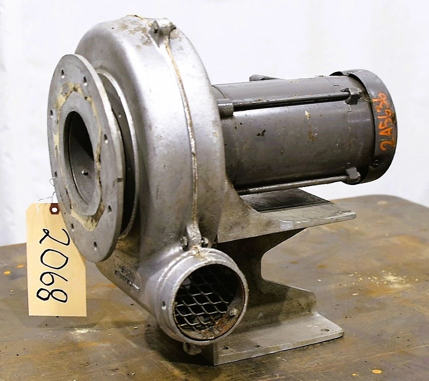 American Fan Co. #AF-9, Cast Aluminum Blower, 4.5" diameter Inlet, 4" O.D. Outlet, 1 HP, 3450 RPM