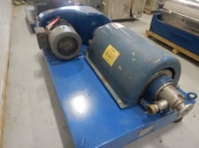 Dorr Oliver #12L, Stainless Steel Horiz Decanter Centrifuge, 70mm single lead conveyor, 6025 Cyclo dr, 25 HP