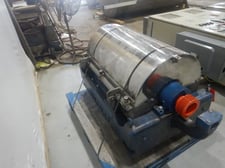 Sharples #P3000, Horiz Decanter Centrifuge, 4-1/4" pitch stellite, P125:1 gearbox, reconditioned