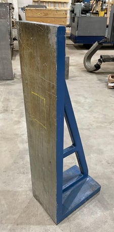 12" x 47.5" x 1.62" Aluminum angle plate, single rib cast in place