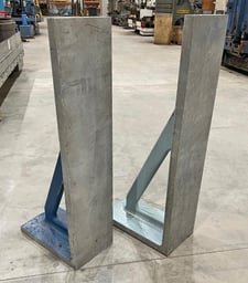10" x 4 1.5" x 1.5" Aluminum angle plate pair, single rib cast in place