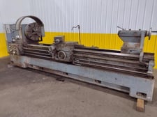 30" x 96" Geminis #GE-870, hollow spindle lathe, 24" chuck, 9" hole, 12-940 RPM, taper, inch/metric