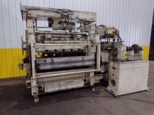 60" x .064" Maust #60x1-1/4, 6-high backed up precision leveler, 17 straightening rolls, manual crank adj.