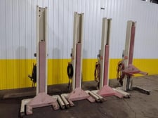 16000 lb. Stertil-Koni #ST-1072, heavy duty mobile column lift jack, 68-7/8" lift height, 143" rise height