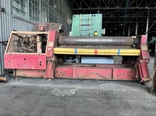 120" x 1" Montgomery #4R-120100, 4-roll hydraulic plate bending roll, 15" top/bottom rolls, 12" front/back