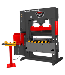 110-330 Ton, RMT H-FAB HBP Series, hydraulic workshop press, 5 models, custom sizes for any open H, bed, &