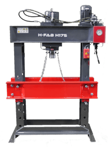 65-550 Ton, H-FAB H Series, hydraulic workshop press, 11 models, custom up to 330 Ton, vert/horiz/inclined